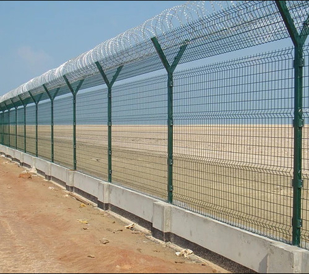 2,4m * 3m Y Post Anti Climb Airport Security Fencing Ogrodzenie z siatki powlekanej PCV
