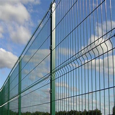 Dekoracyjne ogrodzenie z siatki drucianej 3D z kutego żelaza, powlekane zielonym winylem, wysokość 1030 mm