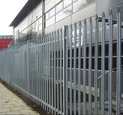 Zmontowane ogrodzenie ochronne palisady o wysokości 2,4 m / ogrodzenie palisadowe ze stali ocynkowanej